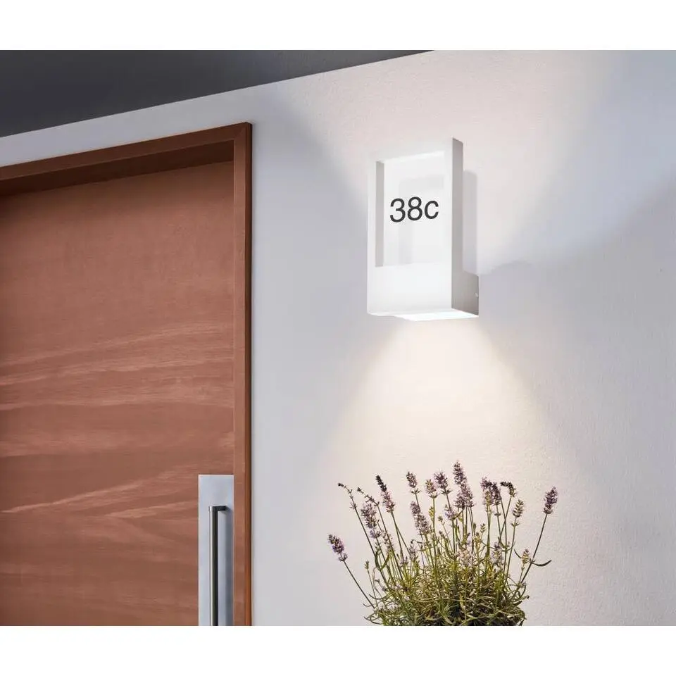 EGLO Monteros Wandlamp - E27 - Aluminium/Kunststof/Glas - Wit
