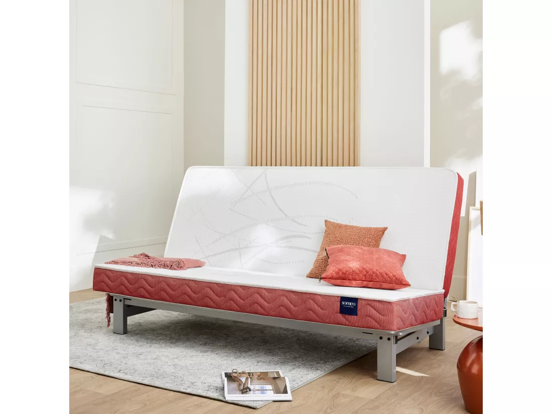 Matelas clic-clac 100% latex Crépuscule 400 - SOMEO 70+70x200