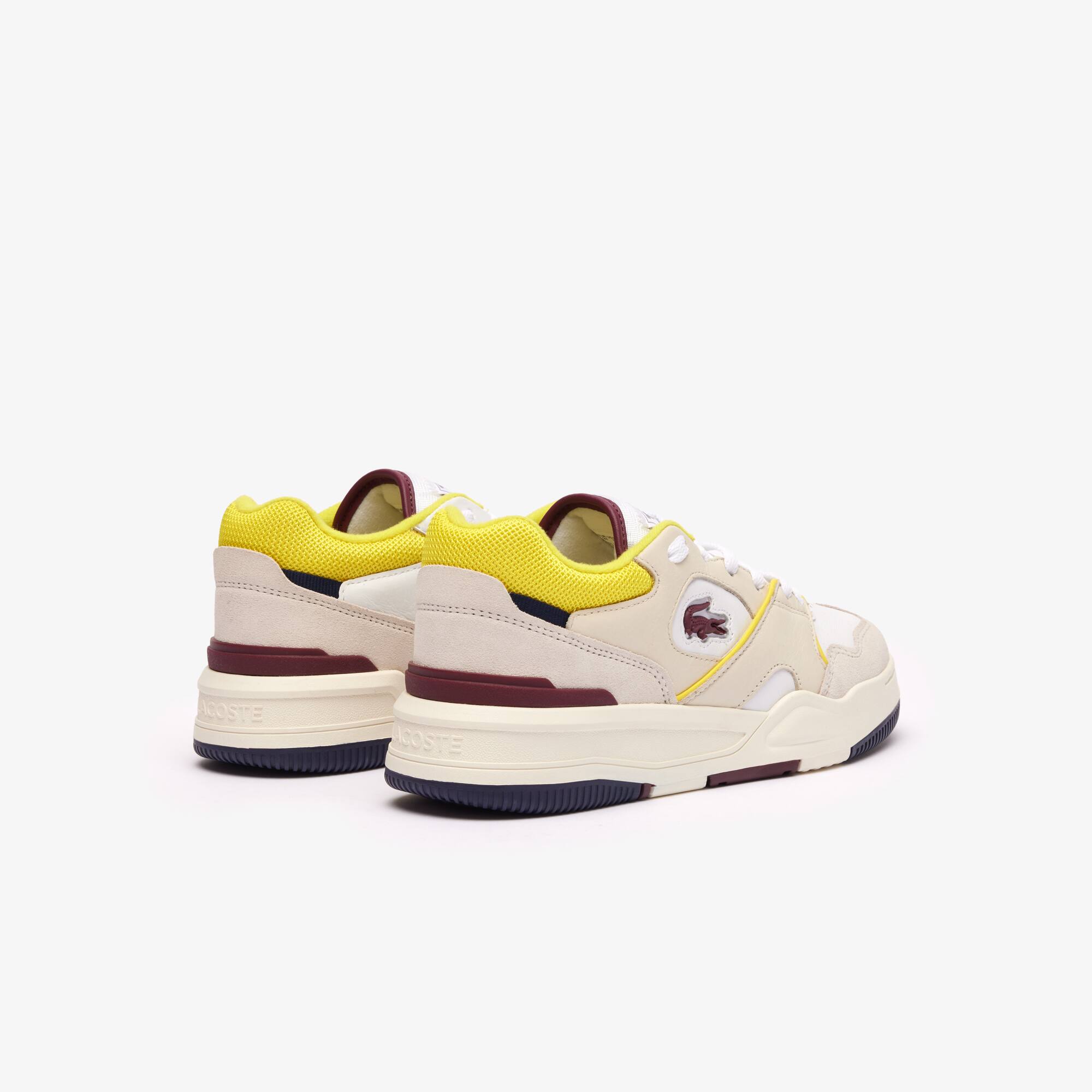 Damen-Sneaker Lineset aus Leder mit Kontrast-Schuhkragen Sneakers - Weiss - Lacoste - Damen