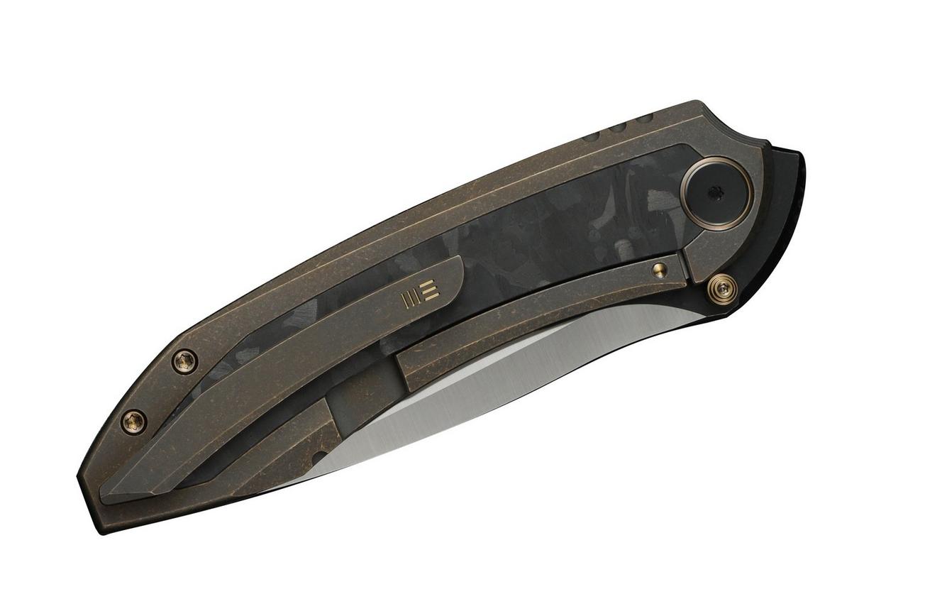 WE Knife Winsome WE23092-3 Satin, Bronze Titanium Marble Carbon Inlay, zakmes