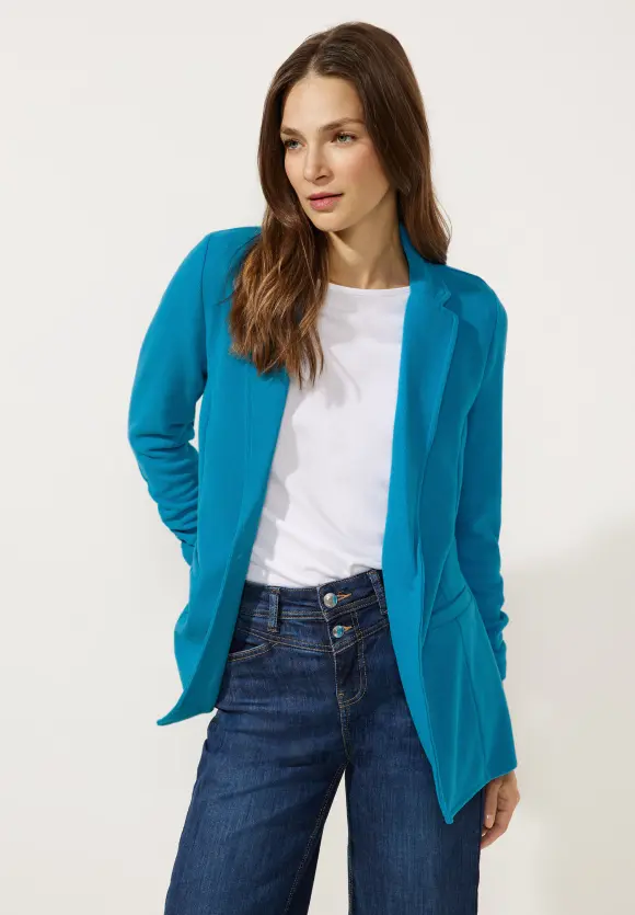 Longblazer mit Raffung - alaska blue