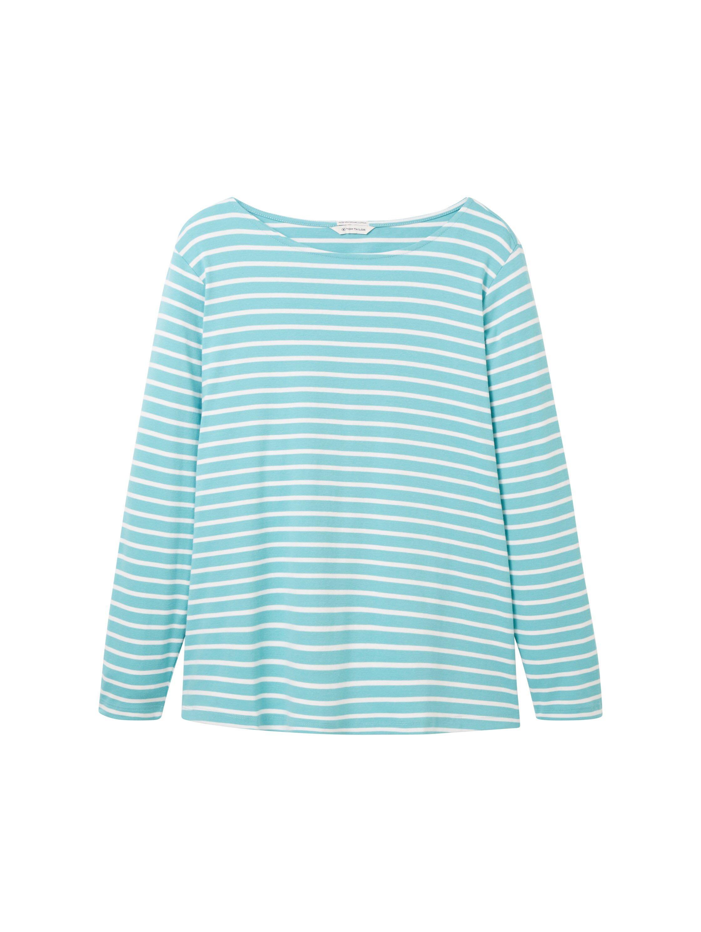 Ringelshirt mit langem Arm und U-Boot-Ausschnitt