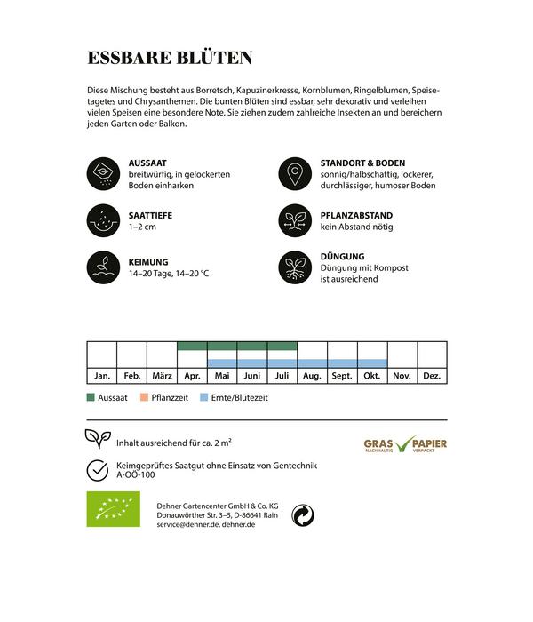 Dehner Bio-Saatgut Essbare Blüten
