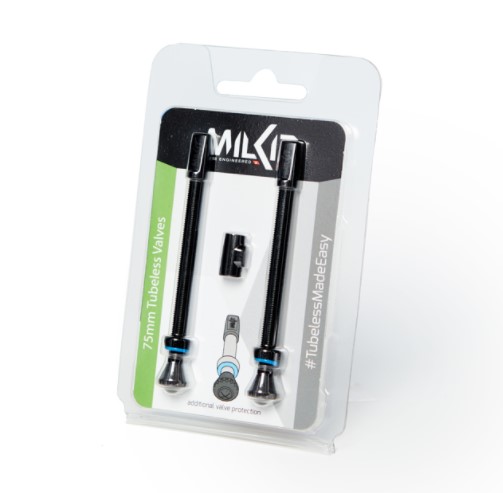 Milkit Tubeless Ventiler Sæt af 2 stk. 75mm