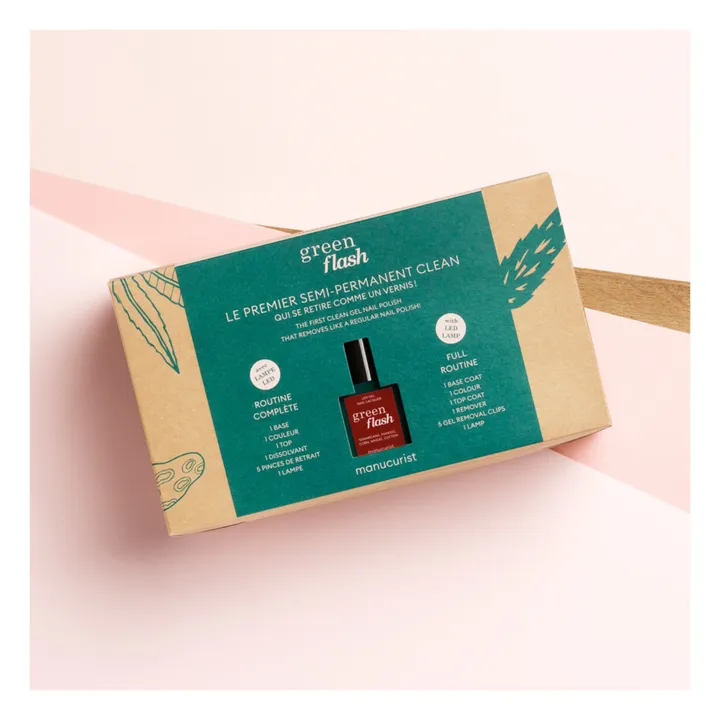 Manucurist Coffret routine semi-permanent Green Flash - 15 ml | Dark Pansy