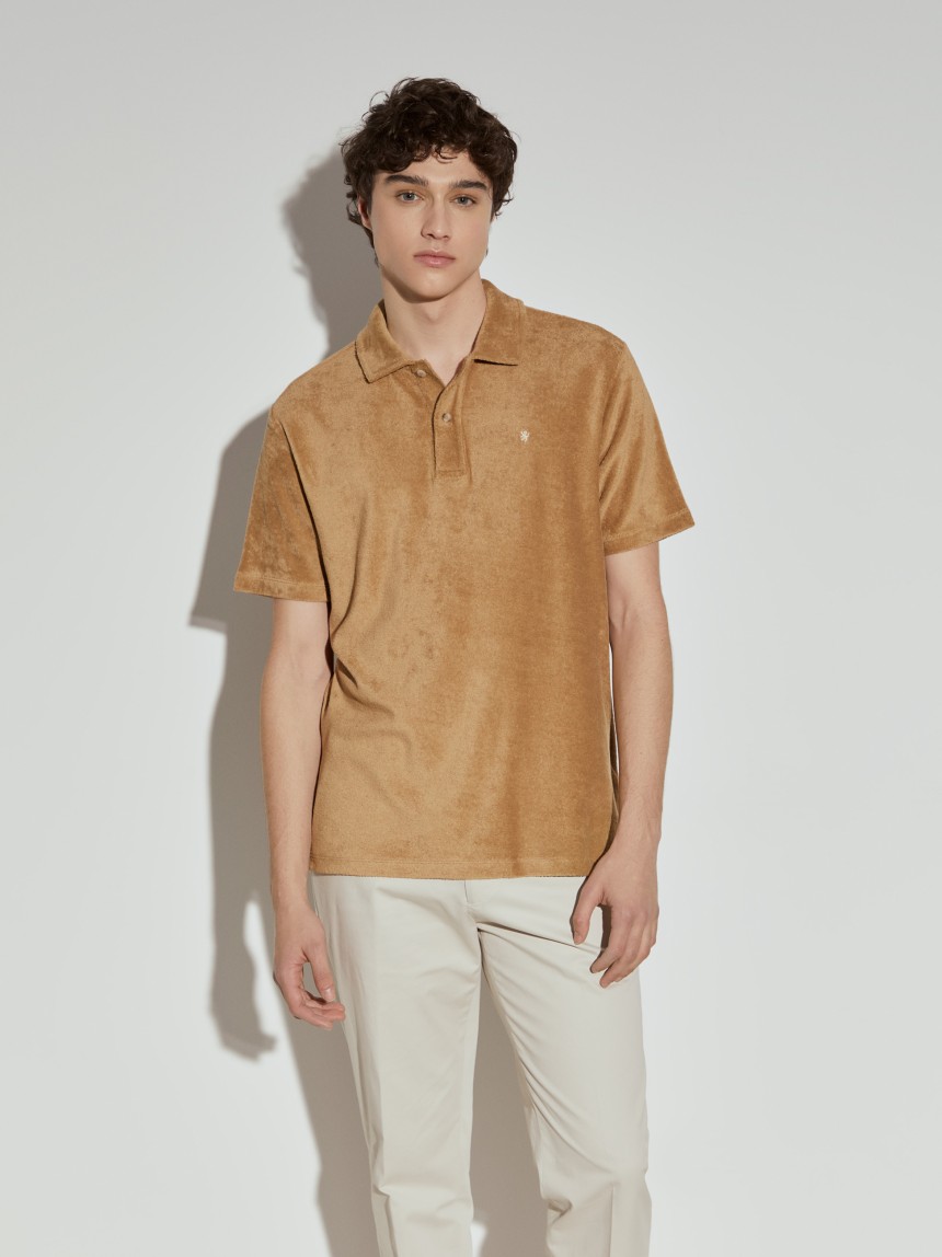 Polo de algodão em malha turca