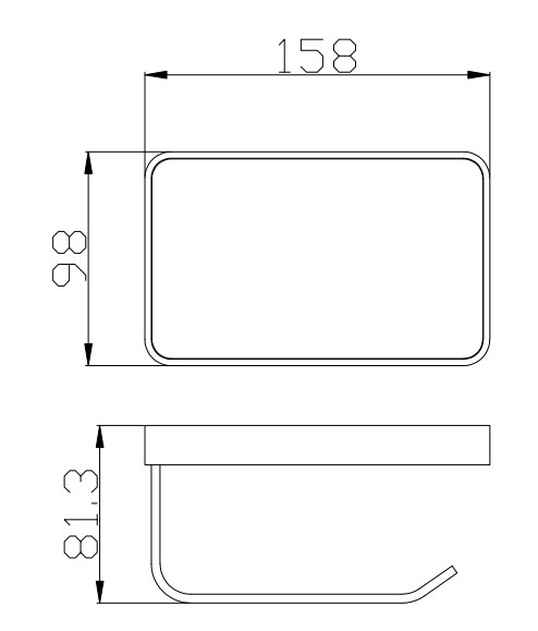 Eastbrook Vercelli messing toiletrolhouder met leren plankje chroom