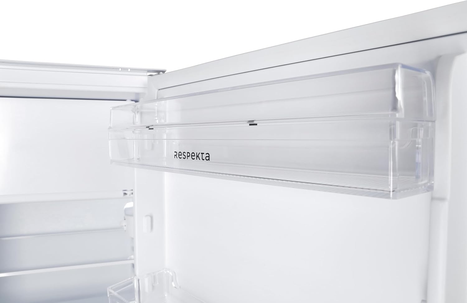 Respekta Einbaukühlschrank mit Gefrierfach 88 cm / 116 L Nutzinhalt/Wechselbarer Türanschlag/Automatische Abschaltung des Kühlteils/Kühl-Gefrierkombination ‎KS88.4-11 / Max. 39 dB/in weiß