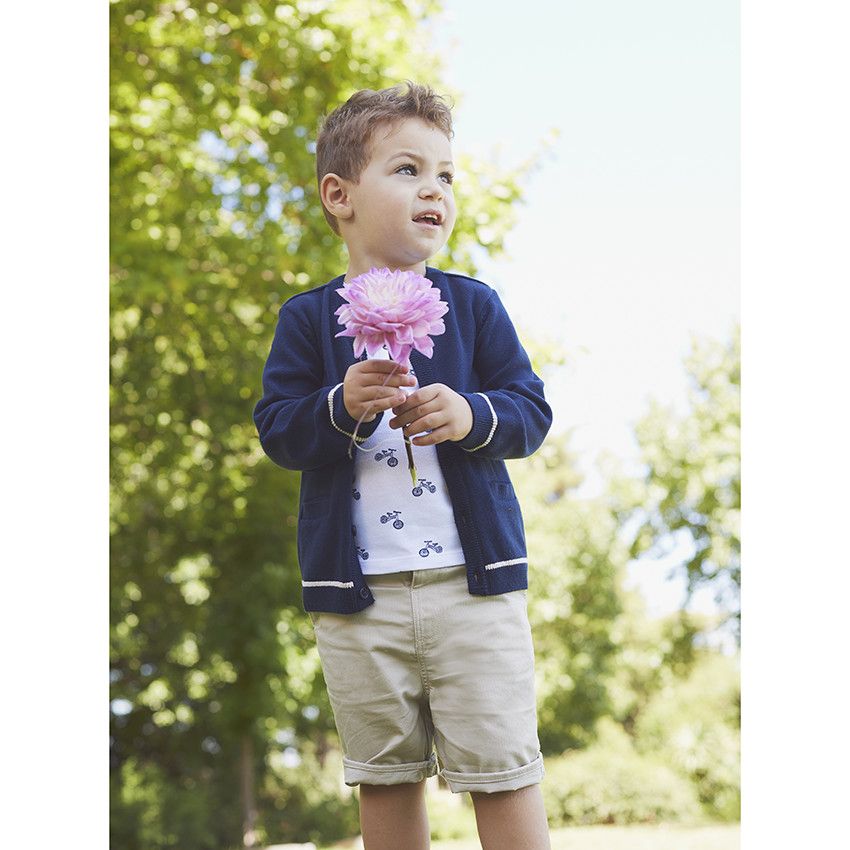 T-shirt manches courtes imprimé vélos pour bébé garçon - Blanc