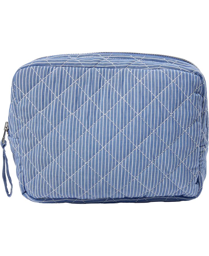 Magasin du Nord Collection Moira 3 G make up bag Bright Blue Stripe