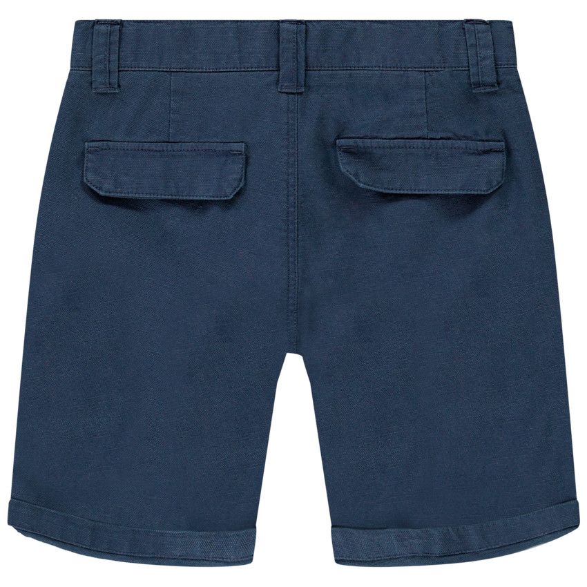 Bermuda multi-poches uni pour garçon - Bleu marine