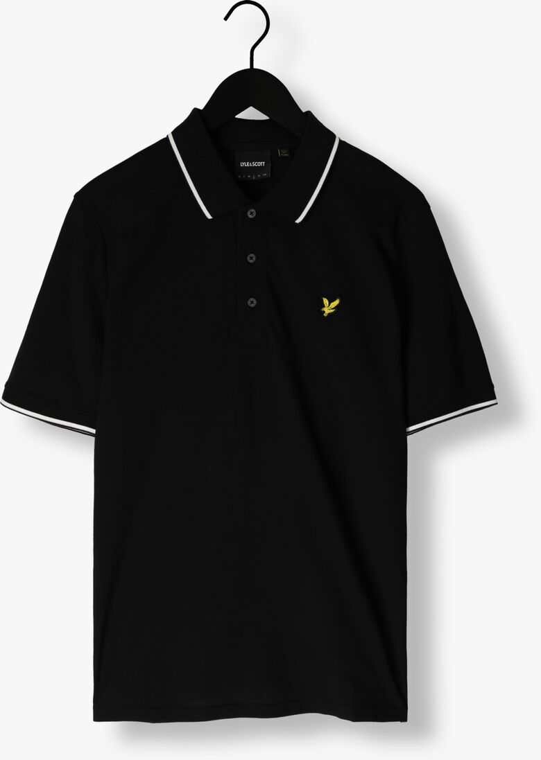 LYLE & SCOTT zwarte lyle & scott polo tipped polo shirt