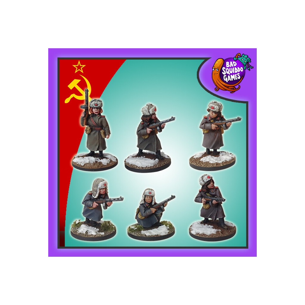 Female Soviet Winter Infantry with SMG