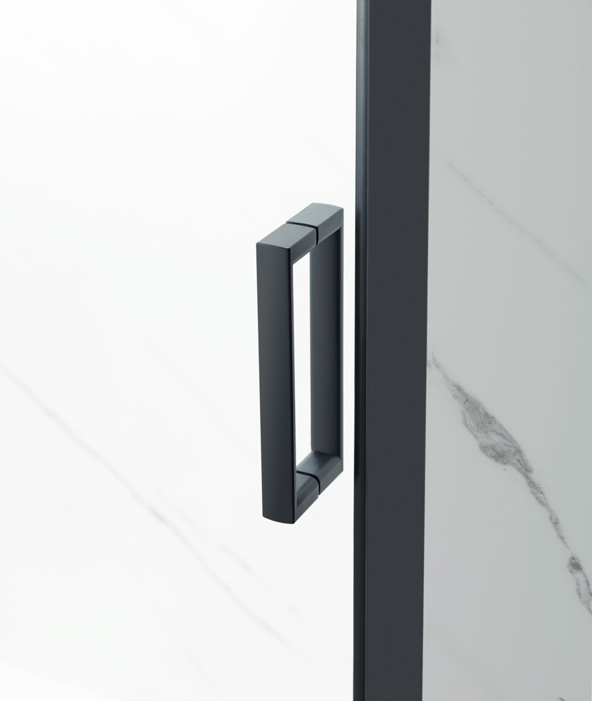 Saniclear Slide black douchecabine 140x100cm zwart mat