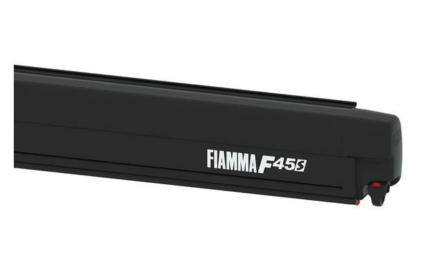 Fiamma F45s Wandmarkise 300 cm für VW T5 / T6 / Multivan / Transporter Langer Radstand (Deep Black / Royal Grey)