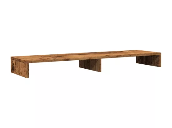 Support de moniteur vieux bois 100x27x10 cm bois d'ingénierie