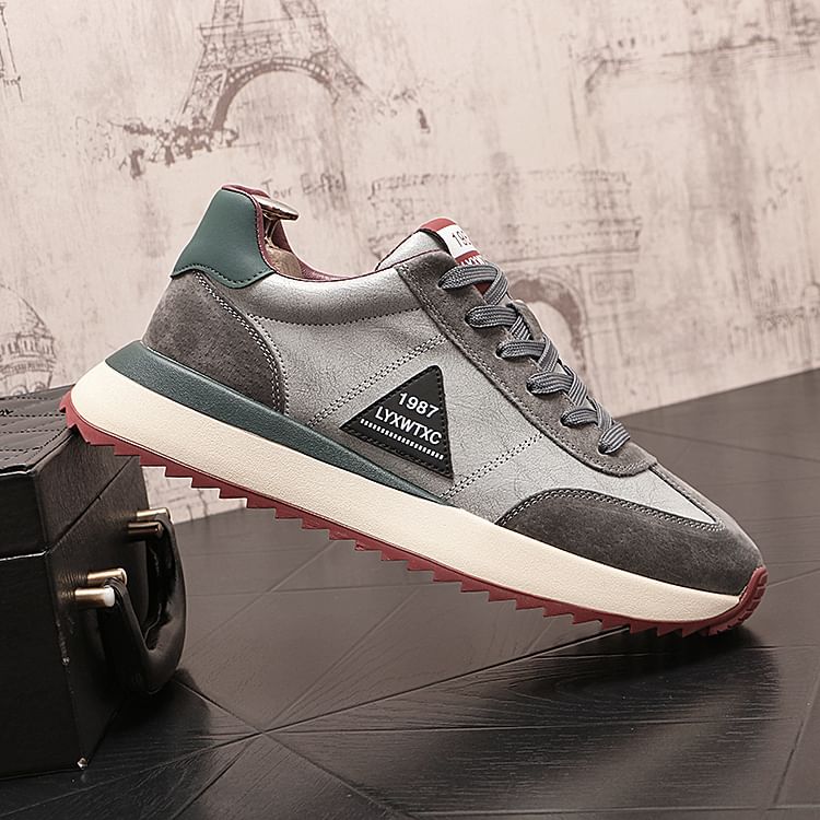 Mr Ozera - Nummering Color Block Platform Sneakers