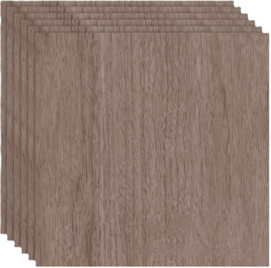 Bambu Lab  3 mm Black Walnut Plywood    Dunkle Nussbaum Optik mit natürlicher Maserung - Sperrholz