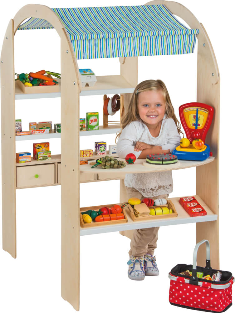 Kaufladen-Marktstand mit Markise