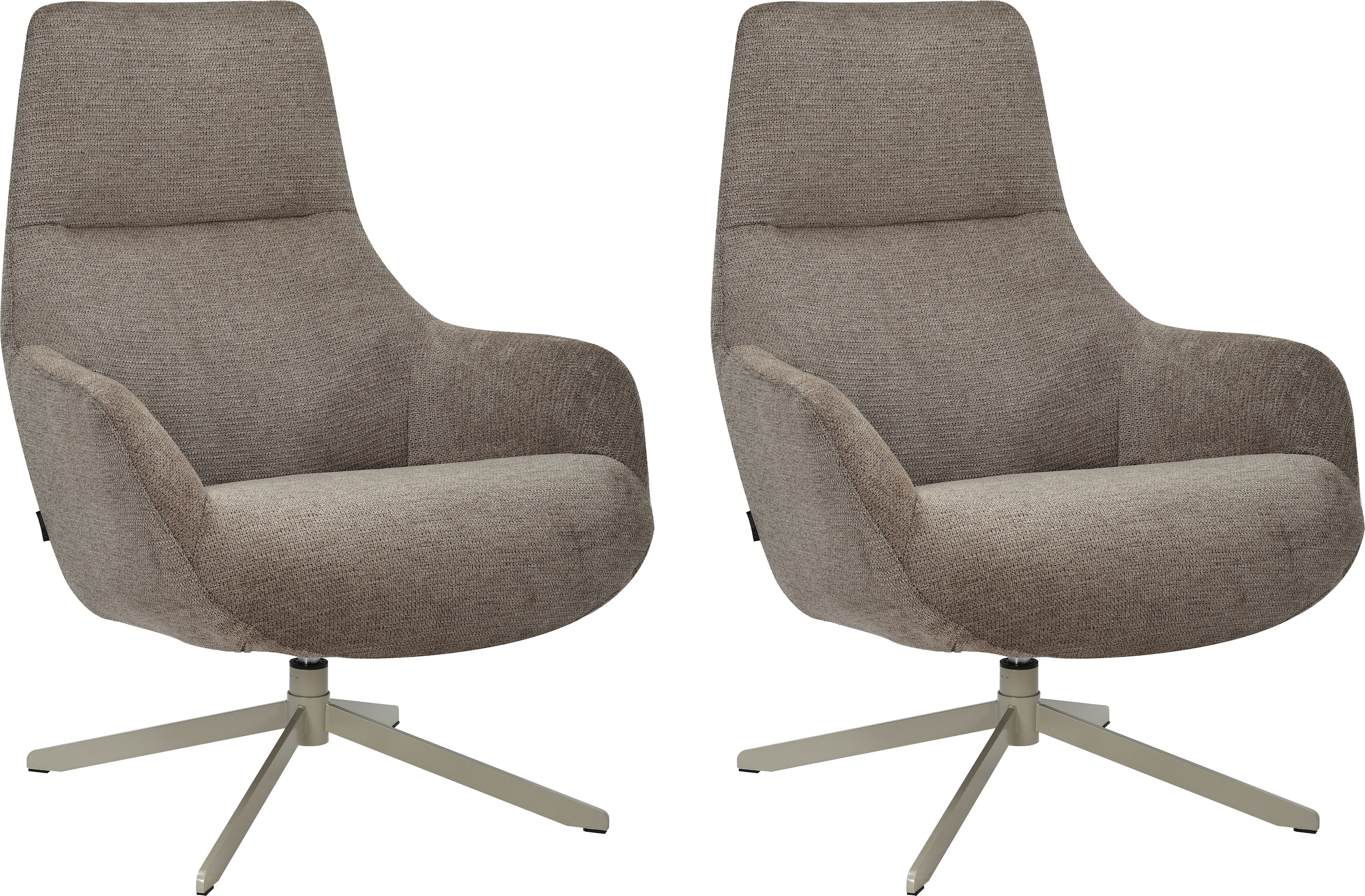 GOODproduct Drehsessel »CLARINDA moderner Ohrensessel drehbar, TV-Sessel, Relaxsessel« 360-Grad drehbar, robustes Metallgestell,