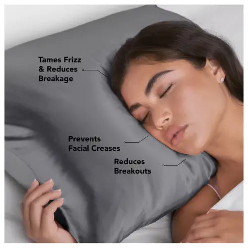 Satin Pillowcase Charcoal