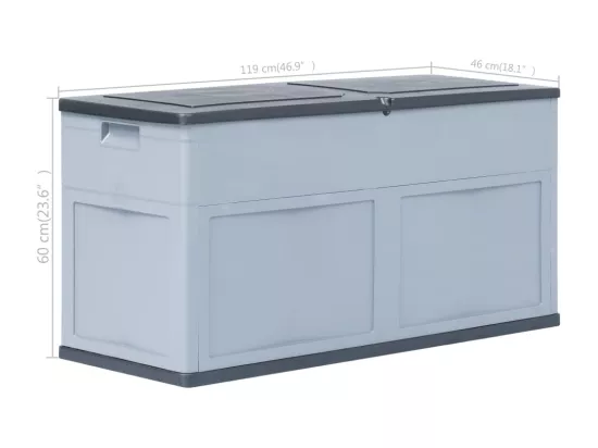 Coffre boîte meuble de grise 119 x 46 x 60 cm 02_0013030