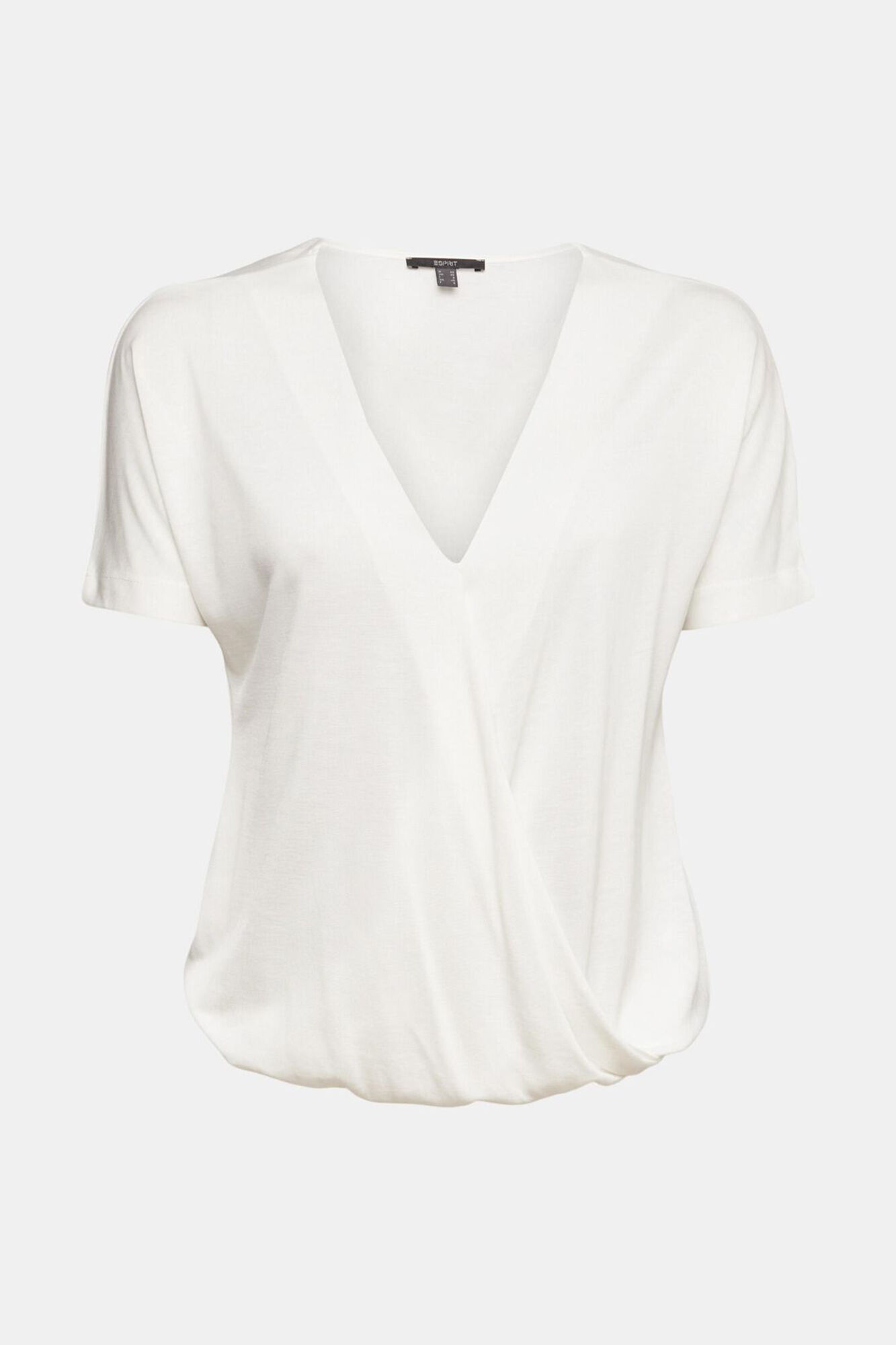 Camiseta com efeito cruzado e tecnologia TENCEL™ - Branca