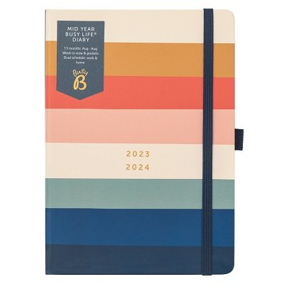Stripes Mid Year Busy Life Diary 2023- 2024 (Diary)