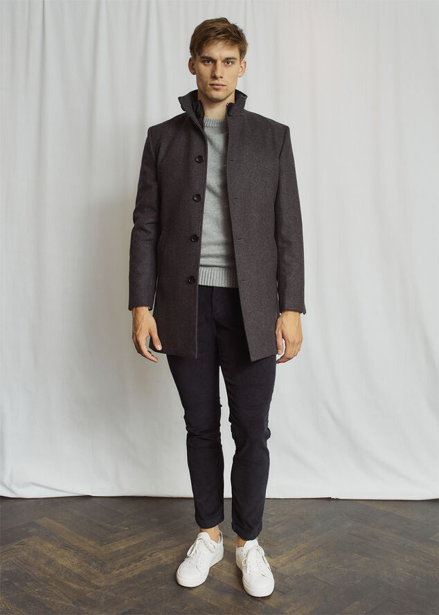 Bruun & Stengade BS Ontario Slim Fit Coat Dark grey