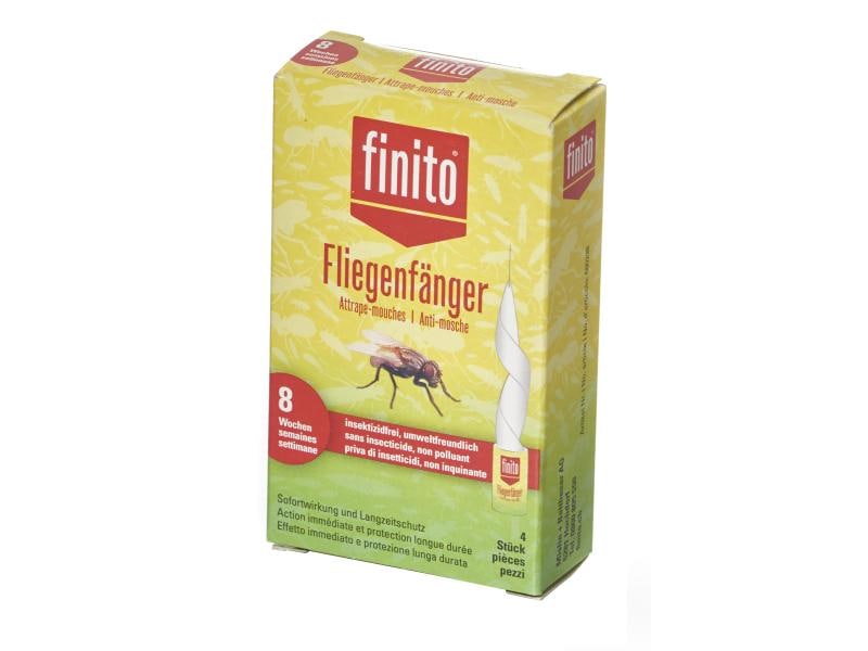 finito Insektenfänger für Fliegen 4 Stück Fliegenfänger-Hülsen