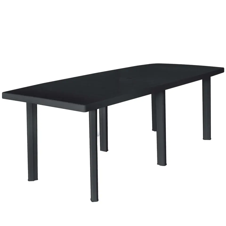 vidaXL - Tuinset - Antraciet - Kunststof - 9 stuks