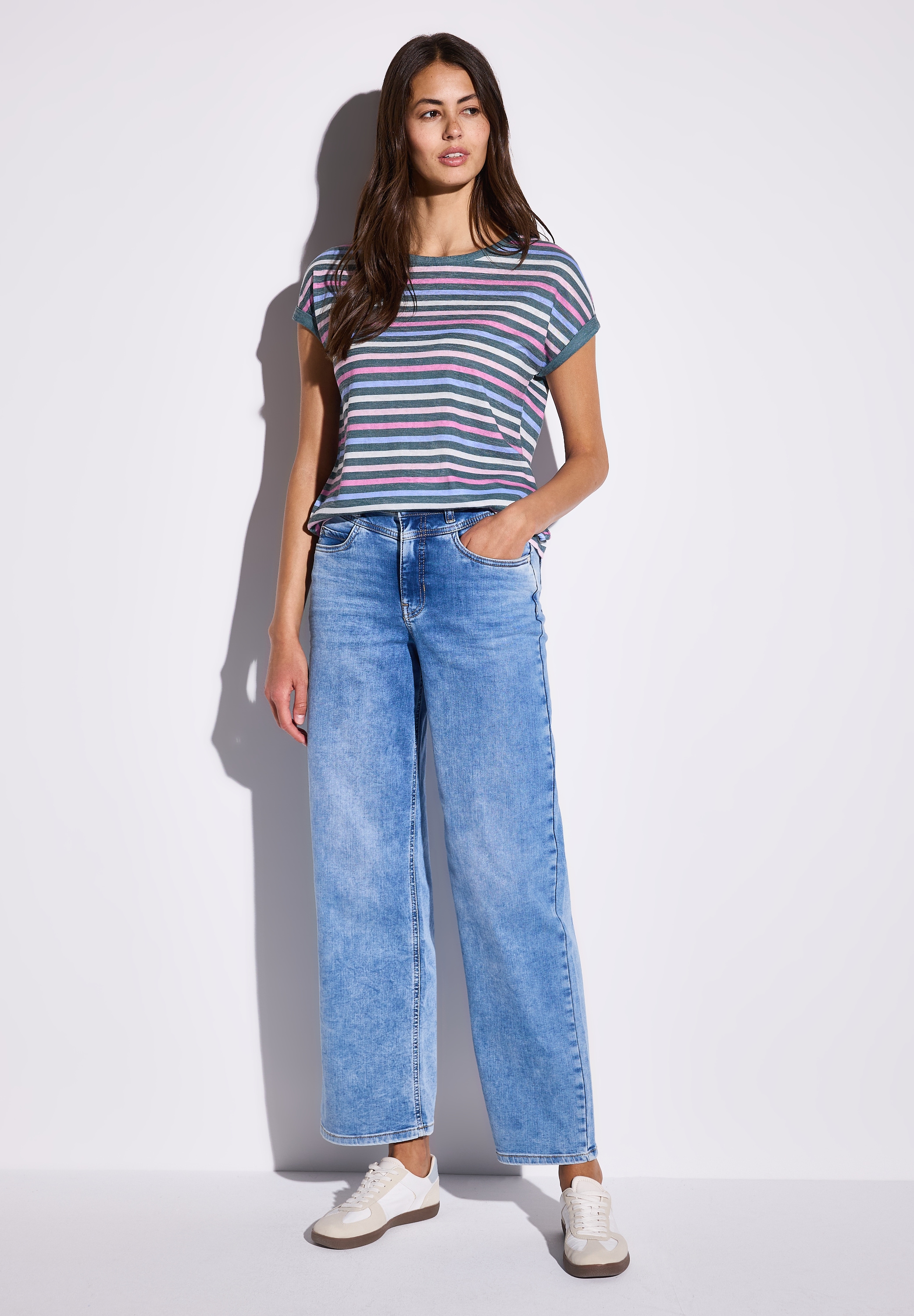 STREET ONE Shirttop , mit Streifenmuster