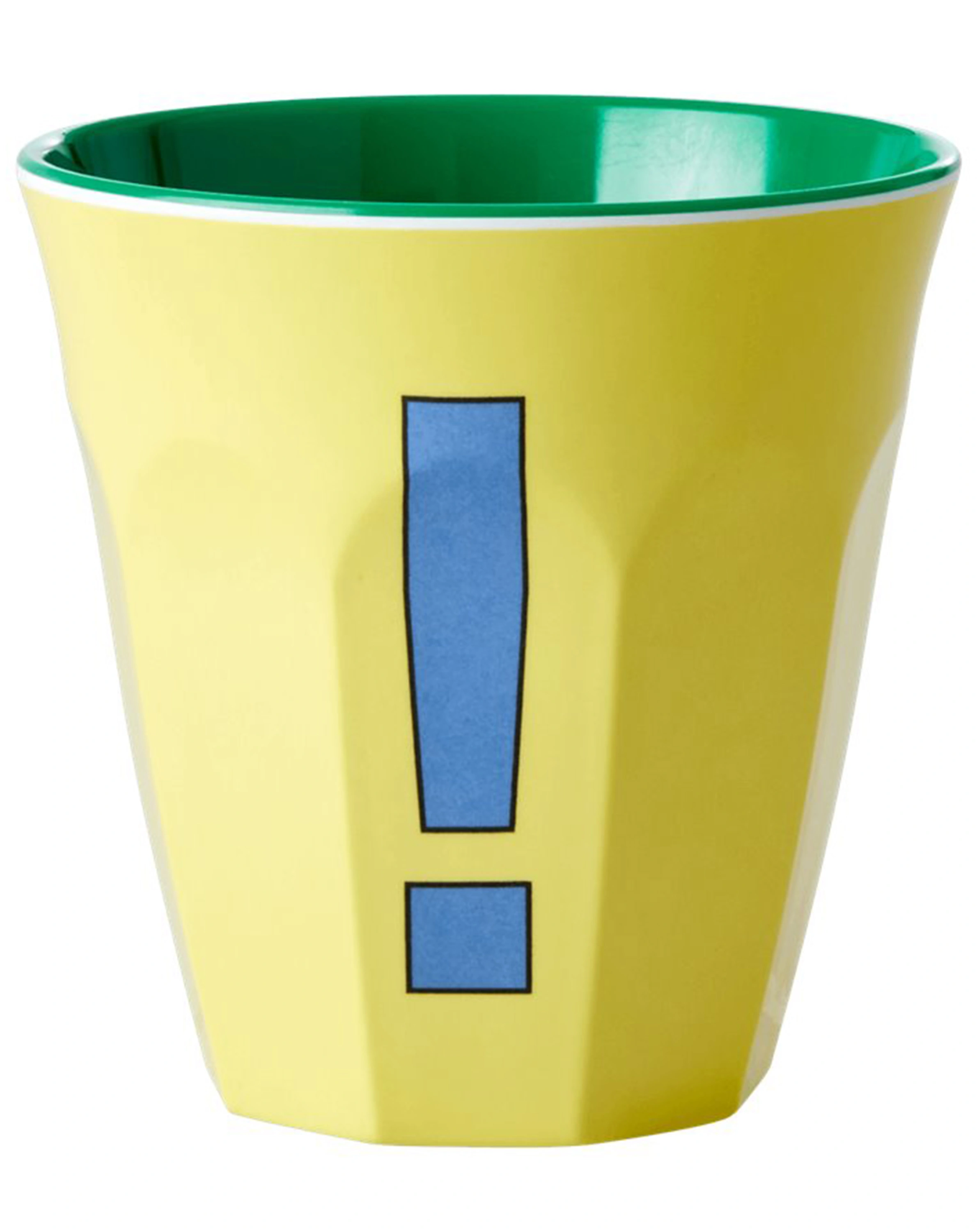 Melamin-Becher EXCLAMATION MARK - MEDIUM in yellow