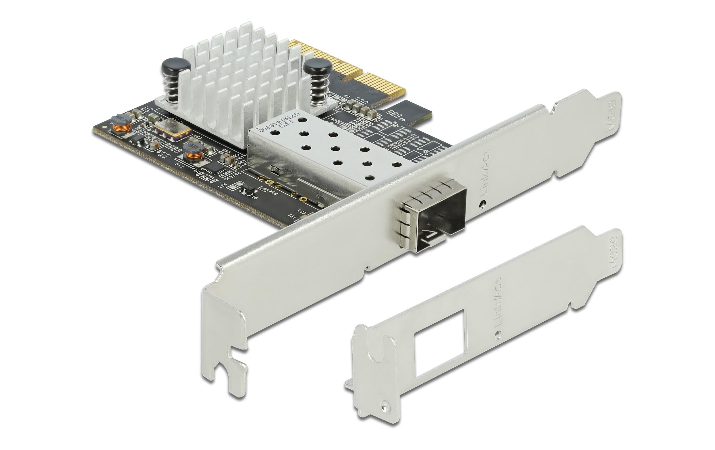 Netzwerkkarte PCI-Express-x4 - 1x SFP+ SFP+<br>PCI Express x4 Karte 1 x SFP+ 10 Gigabit LAN AQC100S