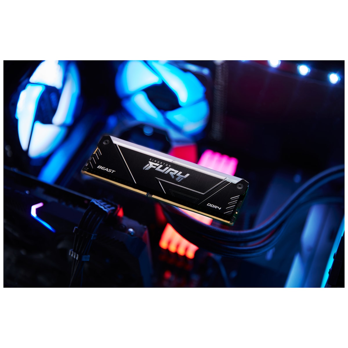 Kingston FURY Beast RGB 16GB DDR4 RAM 3600MT/s CL17 (sort)