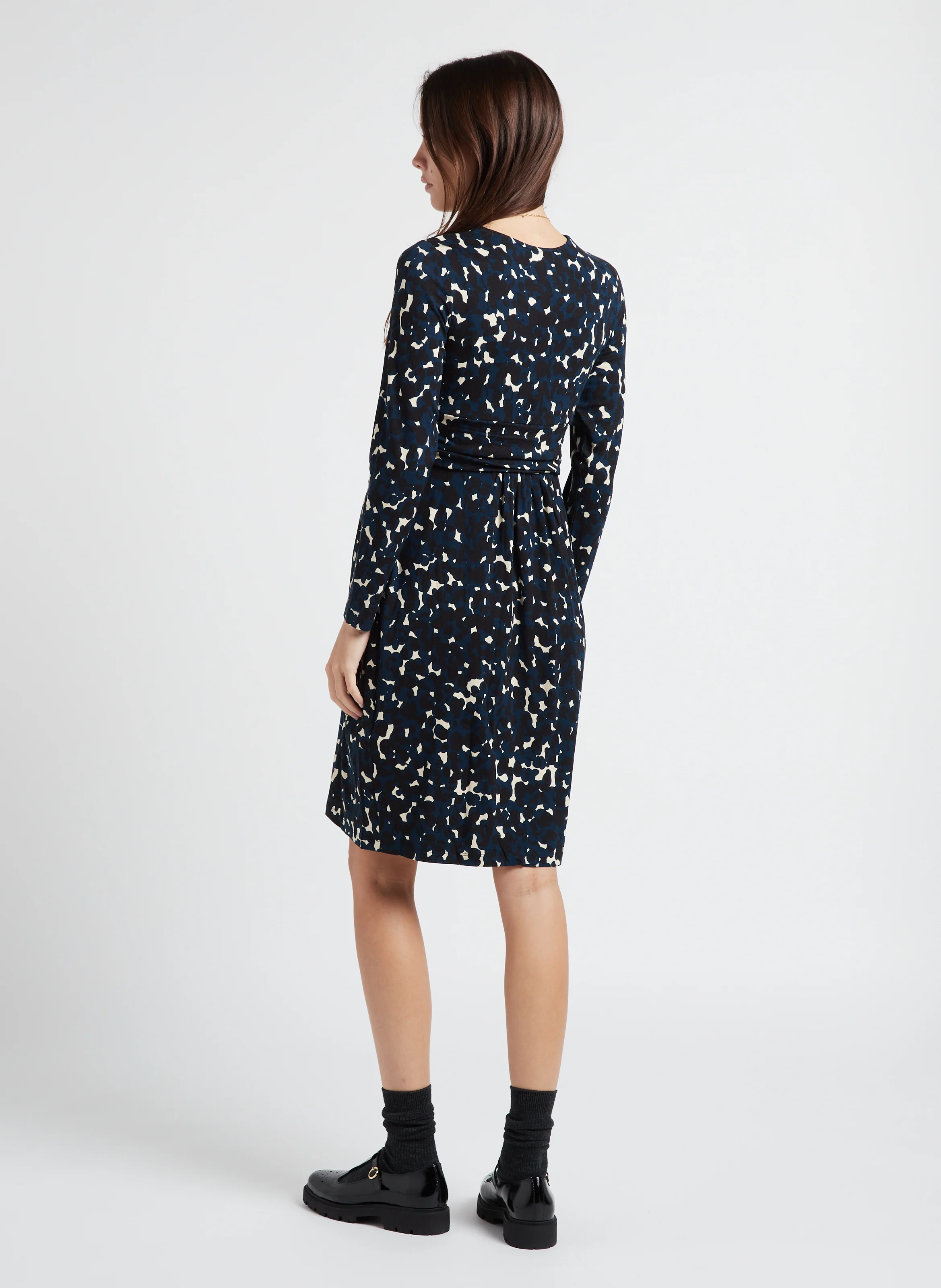 ELAINE - Robe grossesse et allaitement en jersey imprimé | Multicolore