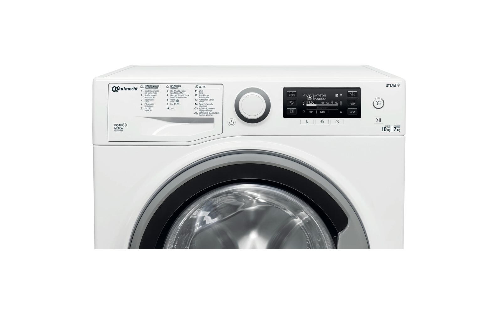 Waschtrockner WATR 107760 N 10 kg / 7 kg<br>Kombigerät zum Waschen und Trocknen von Textilien
