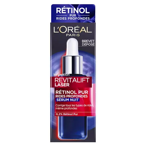 Sérum Noturno Revitalift Laser da L'Oréal Paris com Retinol Puro para Rugas Profundas 30ml