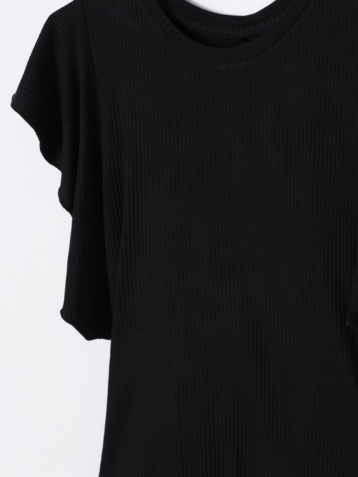 Body com babados - Preto