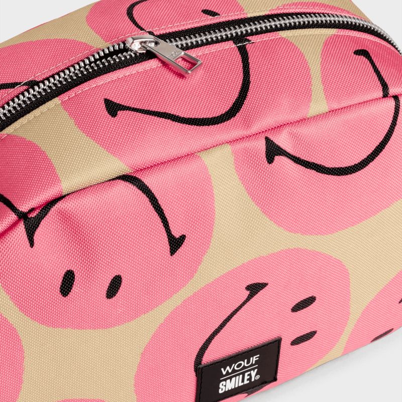 Trousse de toilette large 27 cm Smiley Pink