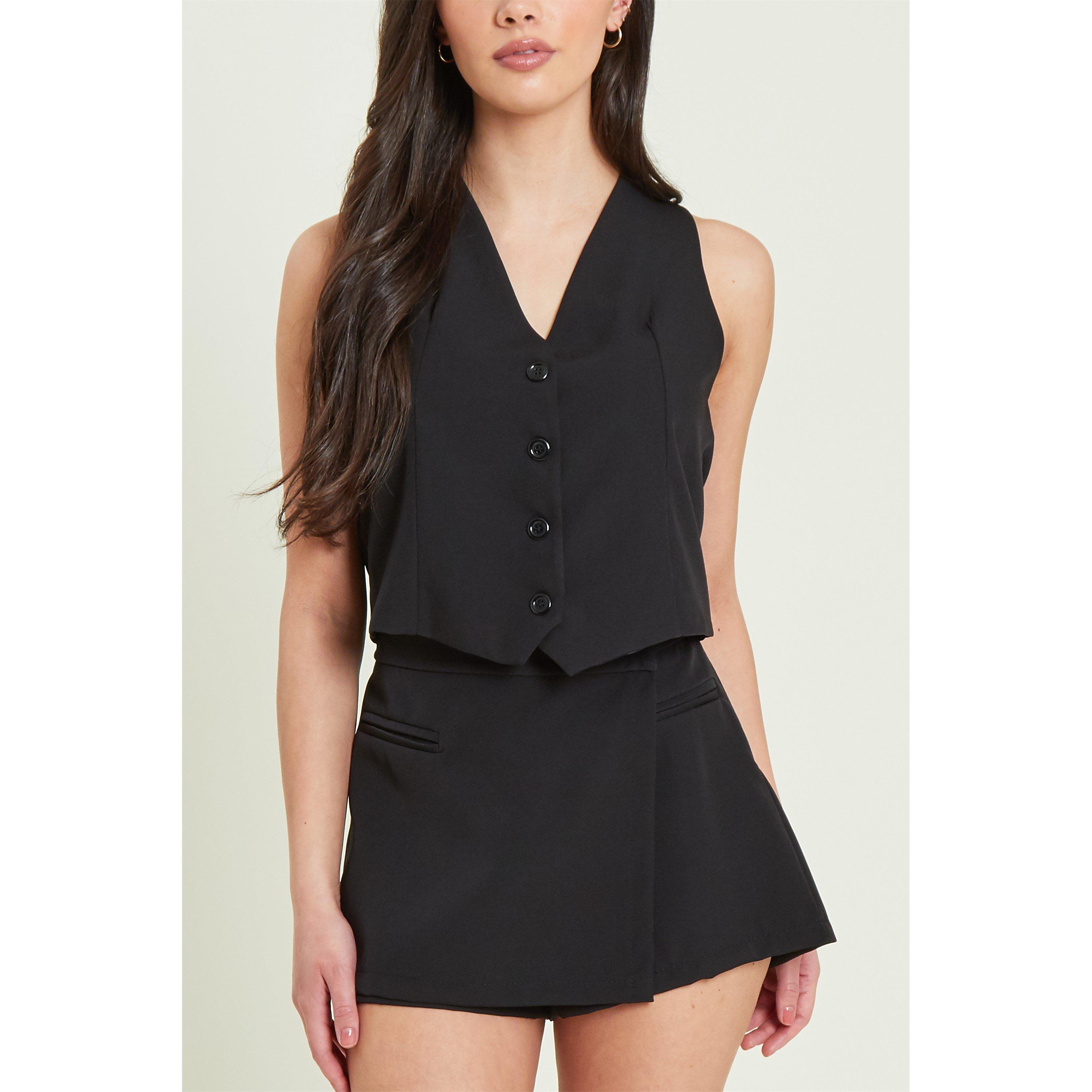 Be You BY Button Front Waistcoat Womens