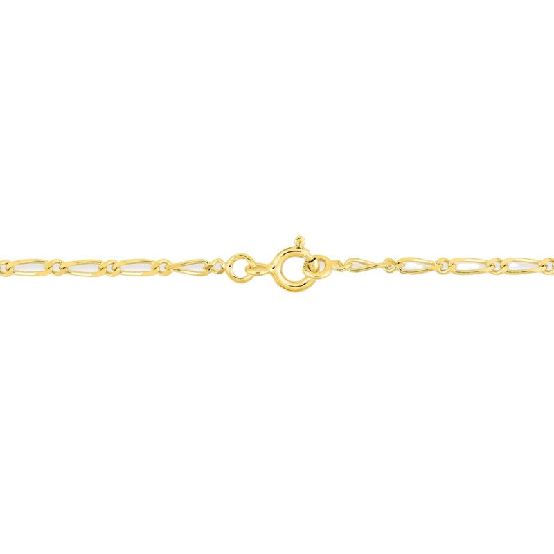 Bracelet Mixte 18 cm  - Cheval alterné - Or 18 Carats - Largeur 2 mm