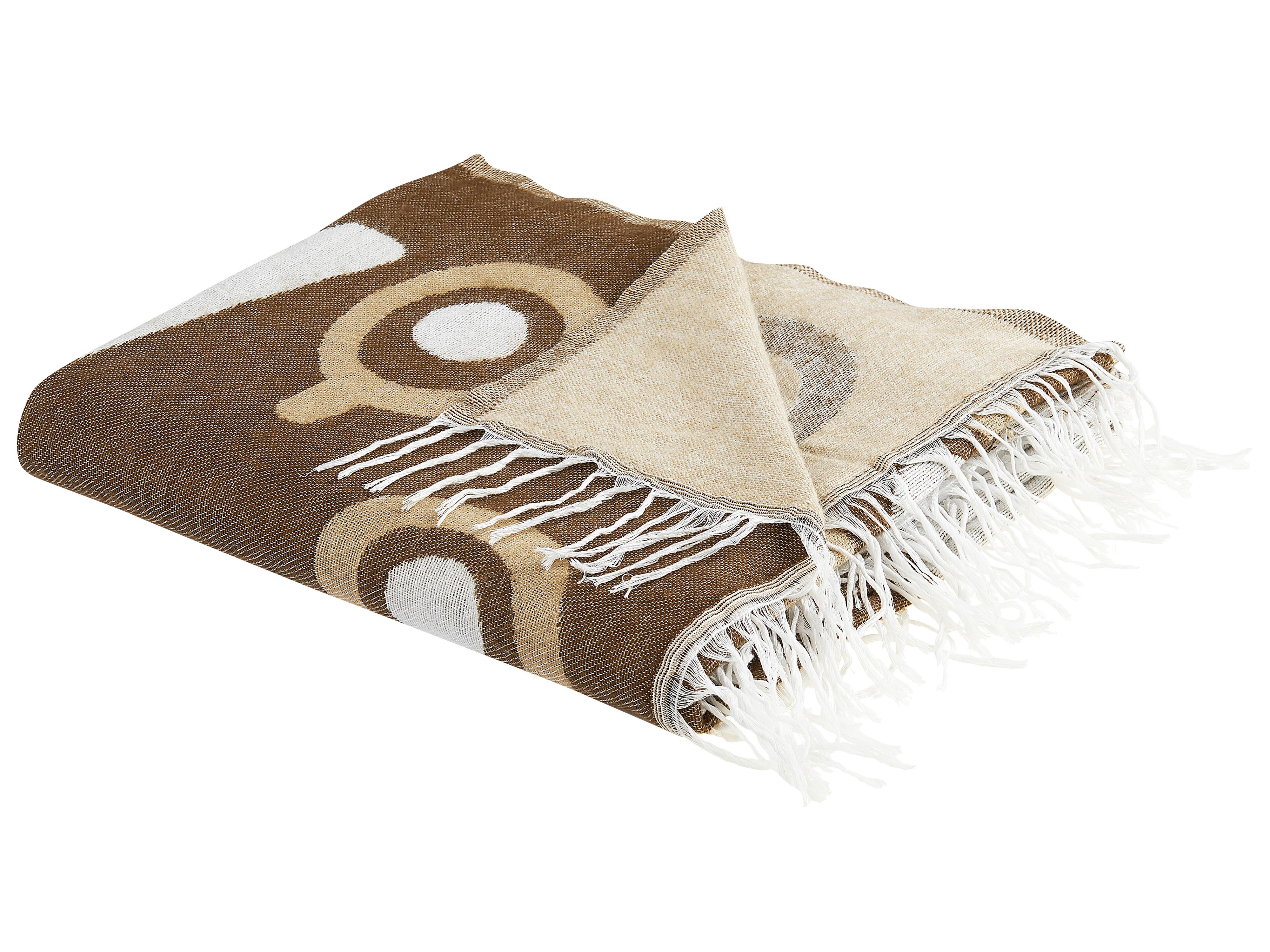 Plaid SIDDHA Stof 130 x 170 cm Bruin
