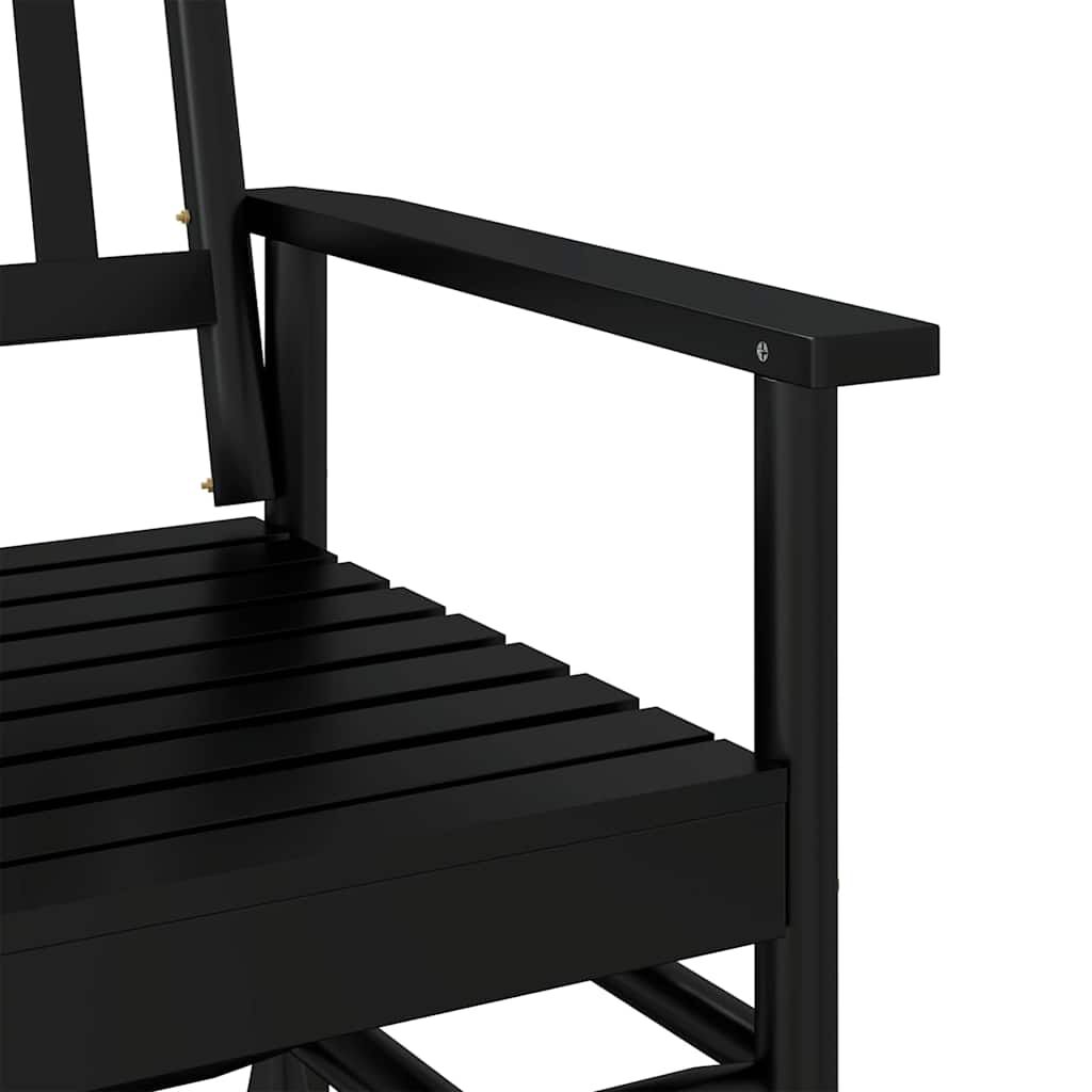 vidaXL Schommelbank Zwart 118x70x104,5 cm Massief Populierenhout