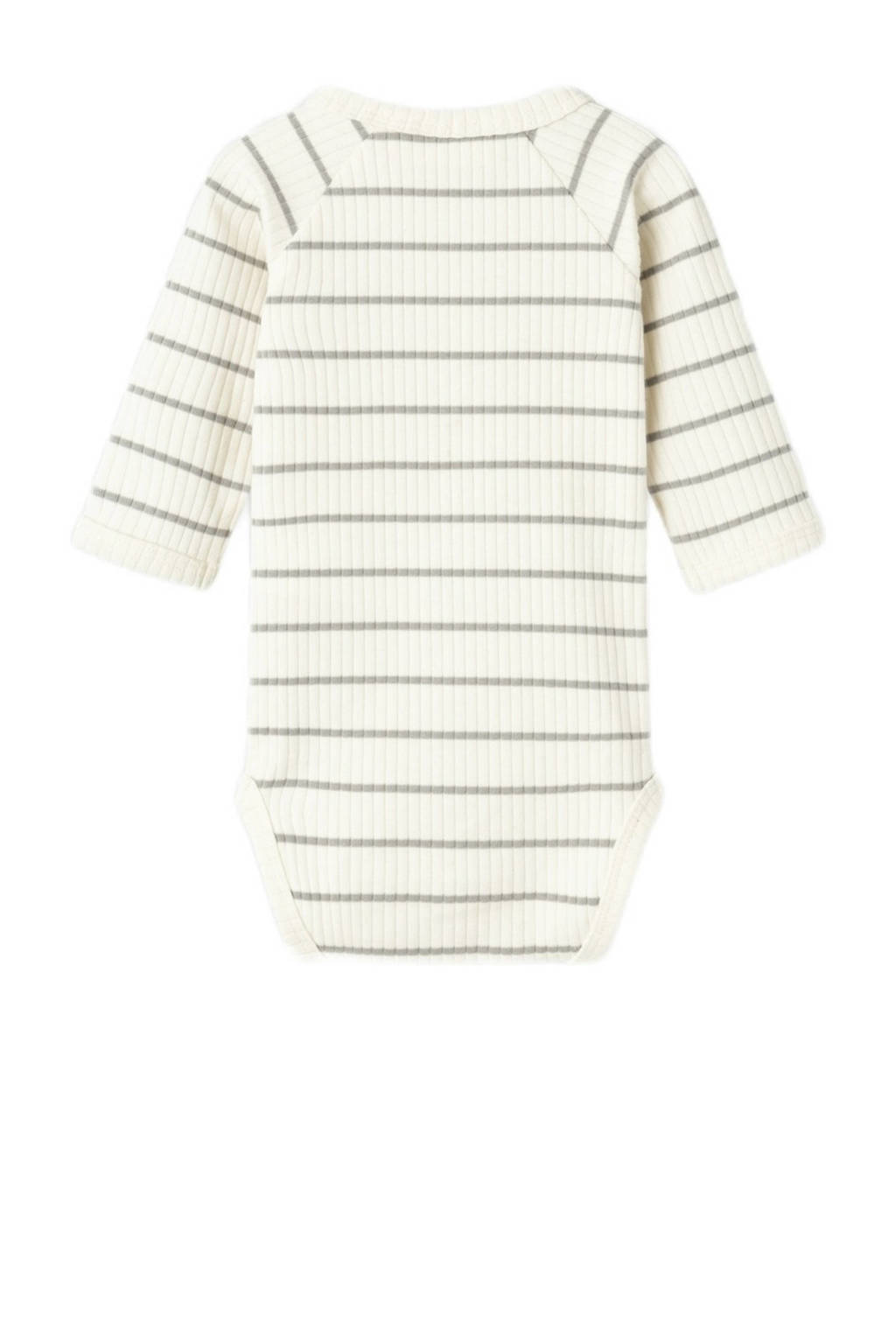 LIL' ATELIER gestreepte romper NBMKAIL ecru/grijs