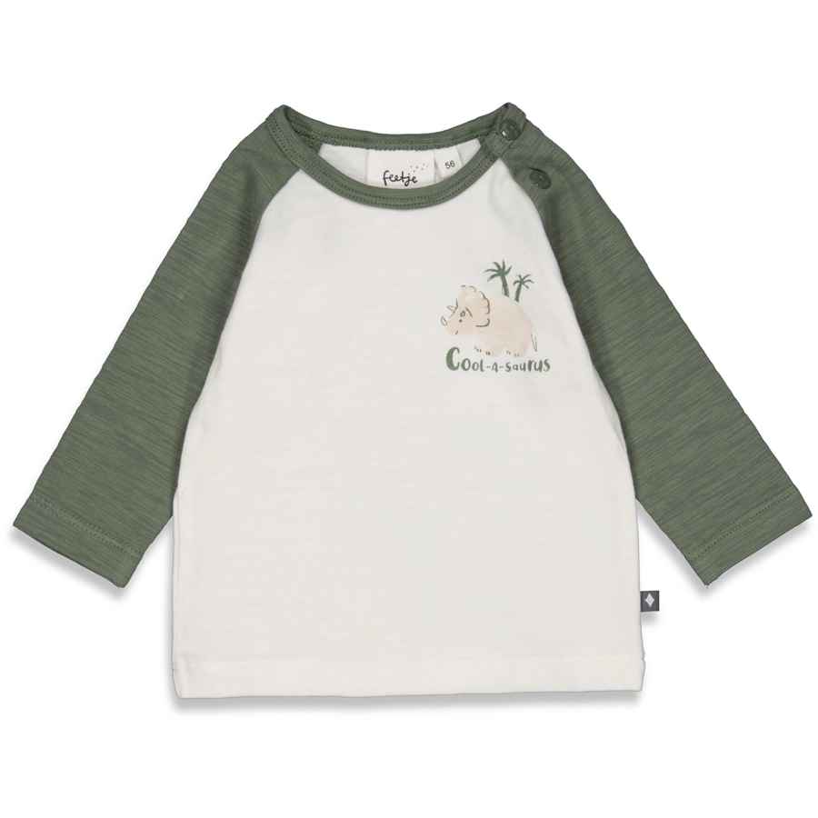 Feetje Langarmshirt Cool-A-Saurus Natur