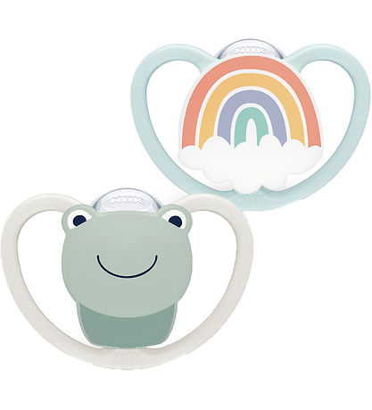 Nuk Schnuller - 2er-Pack - Space - Grau/Blau
