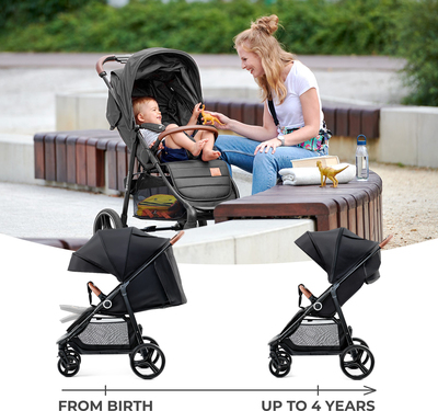 Kinderkraft GRANDE PLUS Sportsvogn, Black