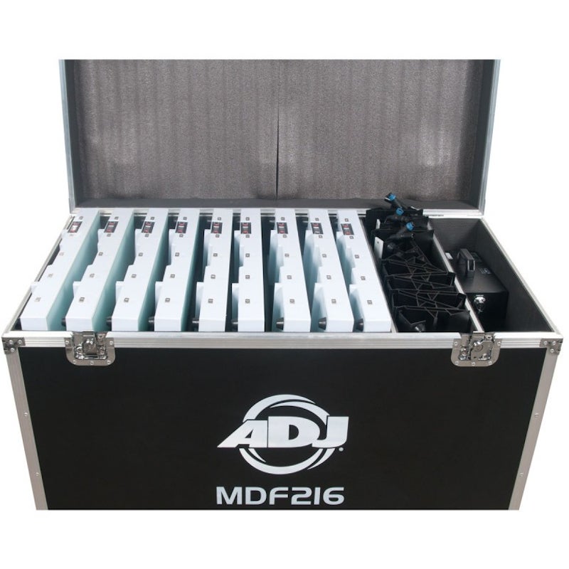 ADJ MDF2 flightcase met voeding, bekabeling en accessoires
