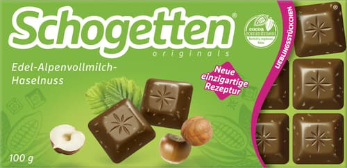Schogetten Edel-Alpenvollmilch-Haselnuss